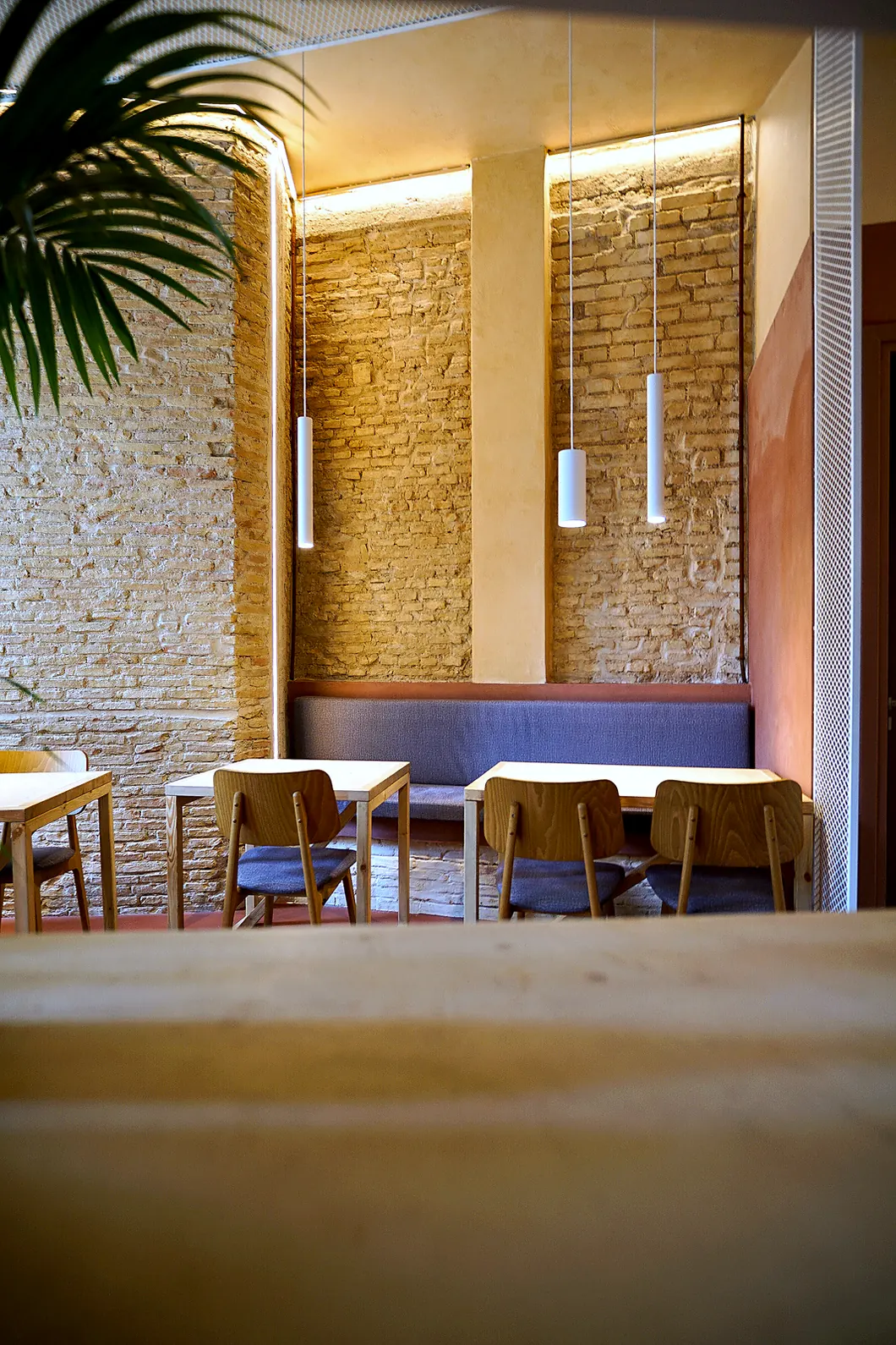 The dining room behind the counter